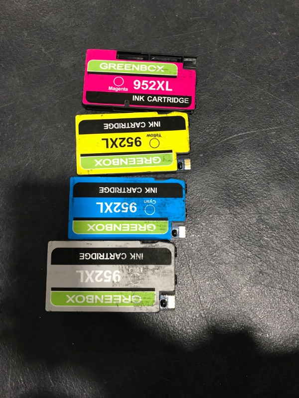 Photo 2 of GREENBOX Remanufactured Ink Cartridge Replacement for HP 952 XL 952XL for OfficeJet Pro 8710 8210 8715 7740 7720 8720 8730 8740 8702 8216 8725 8700 8200 (1 Black 1 Cyan 1 Magenta 1 Yellow)
