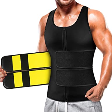 Photo 1 of Cimkiz Sauna Vest Mens Waist Trainer for Men Sauna Suit for Men Waist with Zipper 2 in 1
