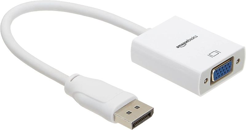 Photo 1 of Amazon Basics DisplayPort to VGA Display Monitor Adapter,1-Pack
