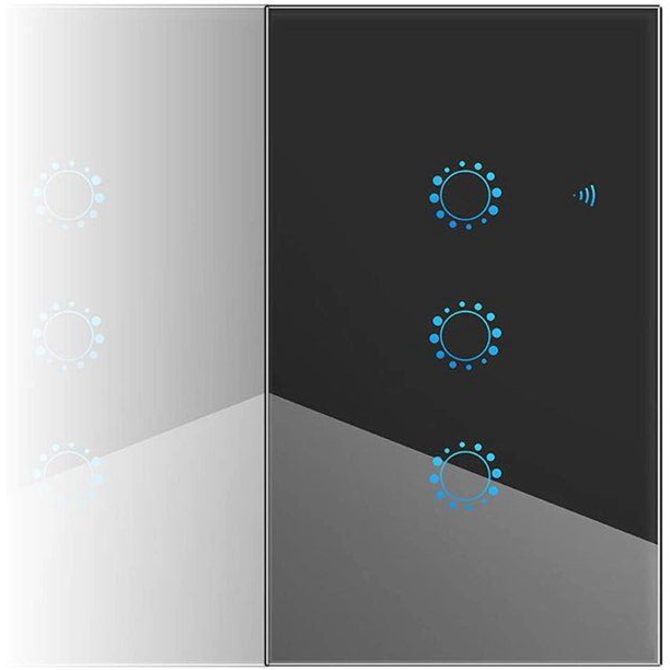 Photo 1 of WiFi Smart Touch Panel Light Switch Smart Switch Supports Voice Control Mobile APP Control Touch
