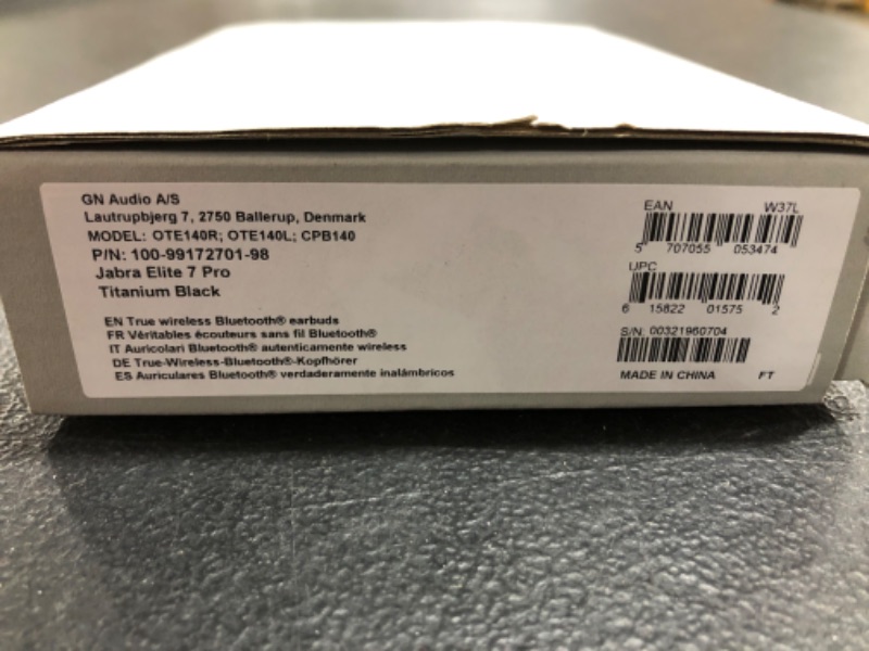 Photo 6 of Jabra Elite 7 Pro in Ear Bluetooth Earbuds - Adjustable Active Noise Cancellation True Wireless Buds in a Compact Design with Jabra MultiSensor Voice. OPEN BOX. PRIOR USE. 
