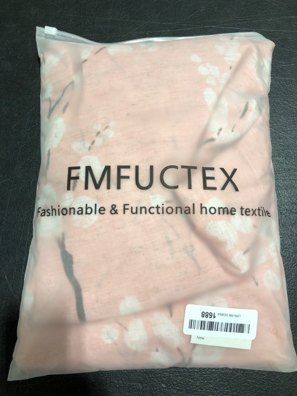 Photo 2 of 2 PANEL WINDOW TREATMENT. 84 INCH LENGTH. PINK & FLORAL PATTERN. NEW IN PACKAGE. 