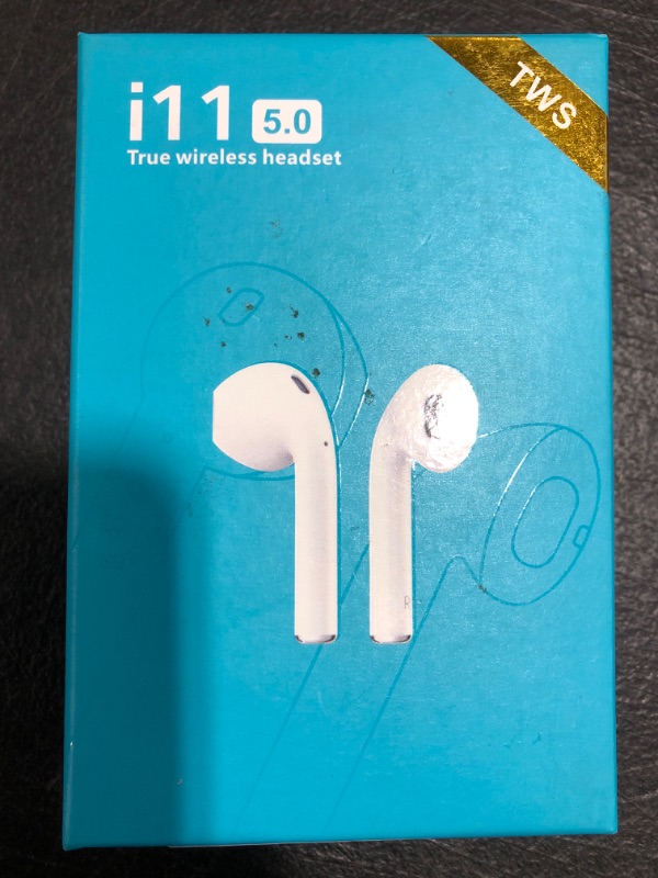 Photo 1 of i11 TRUE WIRELESS EARBUDS. WHITE. PRIOR USE.