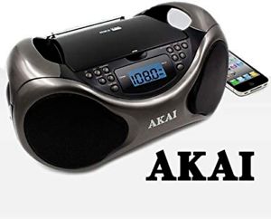 Photo 1 of Akai CD/AM/FM Line in Function AUX Portable Boombox CE2000 with LCD Display + Ba 
