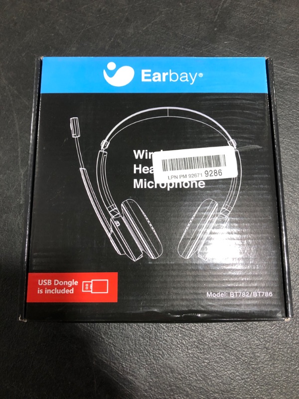 Photo 3 of Bluetooth Headset With Microphone, Wireless Headphones With Mic Noise Cancelling. OPEN BOX. PHOTO FOR REFERENCE. ROSE GOLD 
