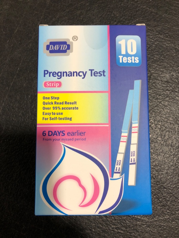 Photo 2 of 10-Count Pregnancy Test Strips, HCG Test Strips David Pregnancy Tests, Rapid Early Detection Pregnancy Test…
