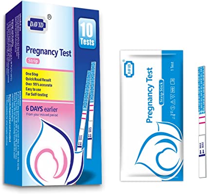 Photo 1 of 10-Count Pregnancy Test Strips, HCG Test Strips David Pregnancy Tests, Rapid Early Detection Pregnancy Test…
