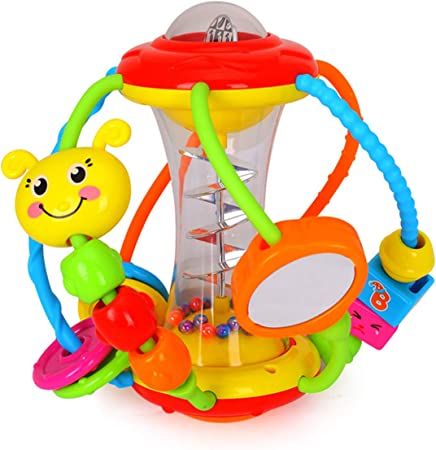 Photo 1 of Baby Toys 6 to 12 Months Baby Toys 0-6 Months, Baby Rattles Activity Ball Infant Toys, Shaker, Grab and Spin Rattle, Crawling Educational 6 Month Old Baby Toys for 3, 6, 9, 12 Months Baby, Boys, Girls
