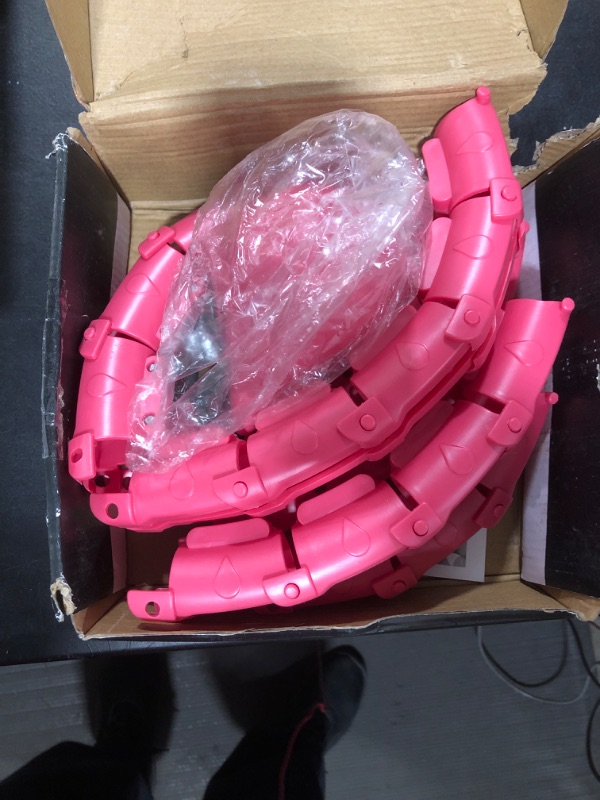 Photo 1 of Weighted Hoola Hoop -54 inches Adjustable Smart at-Home Fitness Hula Hoop Waist Trainer with 26 Detachable Knots Weighted 2 in 1 Fitness Weight Loss Non-Fall Exercise Hoops.