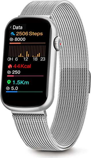 Photo 1 of MorePro Fitness Tracker, Heart Rate Monitor Blood Pressure Activity Tracker with Blood Oxygen SPO2,IP68 Wateproof Sleep Tracker Sport Bracelet Pedometer Step Calories Smartwatch Women