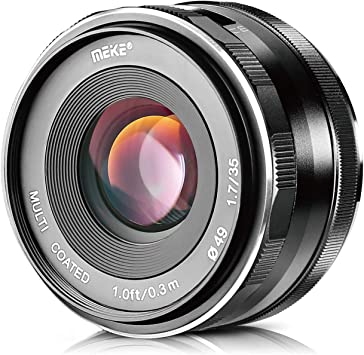 Photo 1 of Meike 35mm F1.7 Large Aperture Manual Focus Prime Fixed Lens APS-C Compatible with Sony E-Mount Mirrorless Cameras NEX 3 3N NEX 5R NEX 6 7 A6600 A6400 A5000 A5100 A6000 A6100 A6300 A6500 A3000