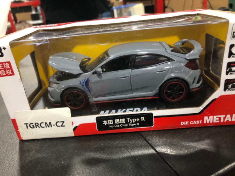 Photo 2 of 1:32 Scale Diecast Model Car Toys Honda Civic Type R Miniature Replica Pull Back
