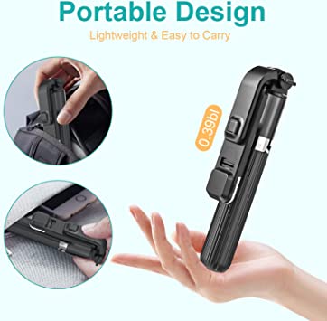 Photo 1 of Selfie Stick Tripod, iPhone Tripod Stand with Wireless Bluetooth Remote&Light 