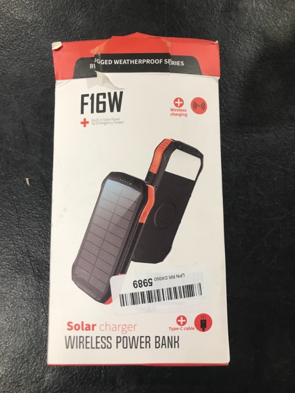 Photo 1 of F16W Solar Charging Power Bank 