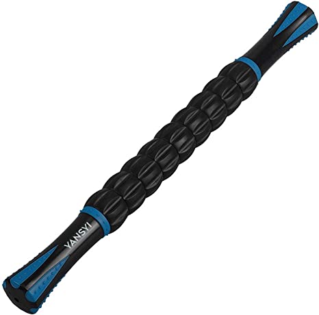 Photo 1 of Yansyi Muscle Roller Stick for Athletes - Body Massage Roller Stick - Release Myofascial Trigger Points Reduce Muscle Soreness Tightness Leg Cramps & Back Pain for Physical Therapy & Recovery (Blue 1)