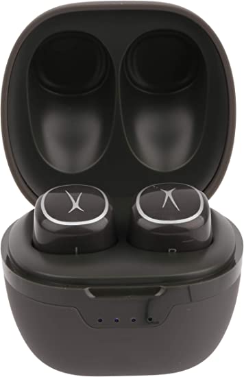 Photo 1 of Altec Lansing NanoPods - Truly Wireless Earbuds with Charging Case, TWS Waterproof Bluetooth Earbuds with Touch Controls for Travel, Sports, Running, Working (Charcoal Grey)