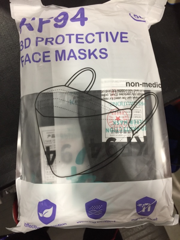 Photo 1 of KF 94 MASKS  50 PCS  5 PACKGES TOTAL