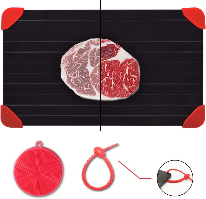 Photo 1 of 
Defrosting Tray for Frozen Meat Rapid and Safer Way of Thawing Food Large Size Defroster Plate Thaw by Miracle Natural Heating A Pack with Pieces Included