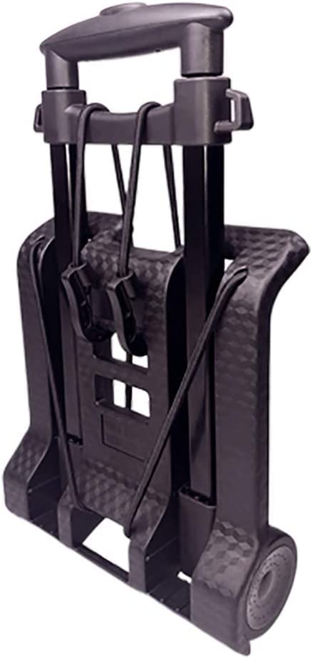 Photo 1 of WYNK Rolling Luggage Cart Foldable Hand Truck with Bungee Cord, Black, 2 Wheels, Portable, Durable, Compact
