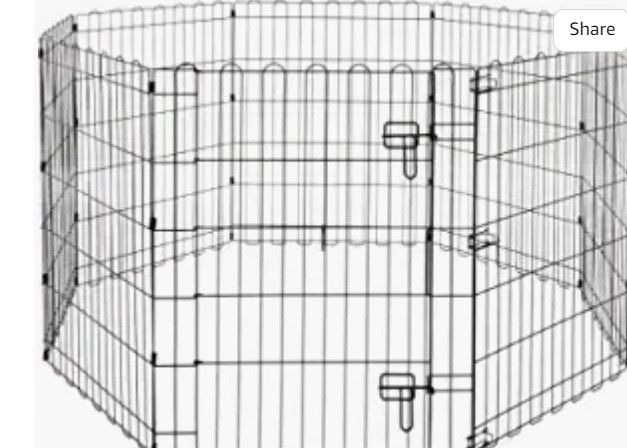 Photo 1 of Amazon Basics Foldable Metal Dog and Pet Exercise Playpen, XS to L Size, With or Without Door
