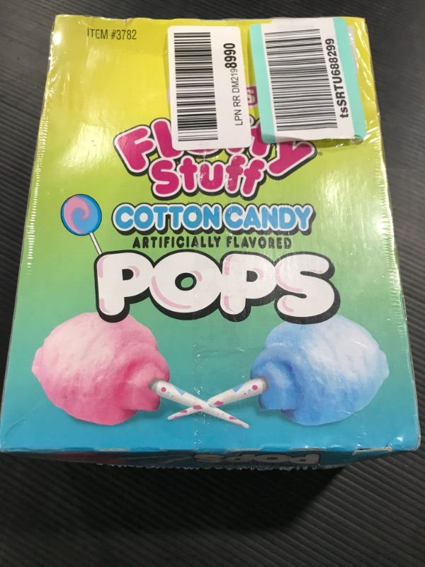 Photo 2 of EXPIRED BY 08/25/2022 Fluffy Stuff Cotton Candy Pops; 48 Lollipops/Box

