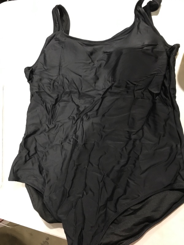 Photo 1 of XL black one piece bathing suit for swimming 