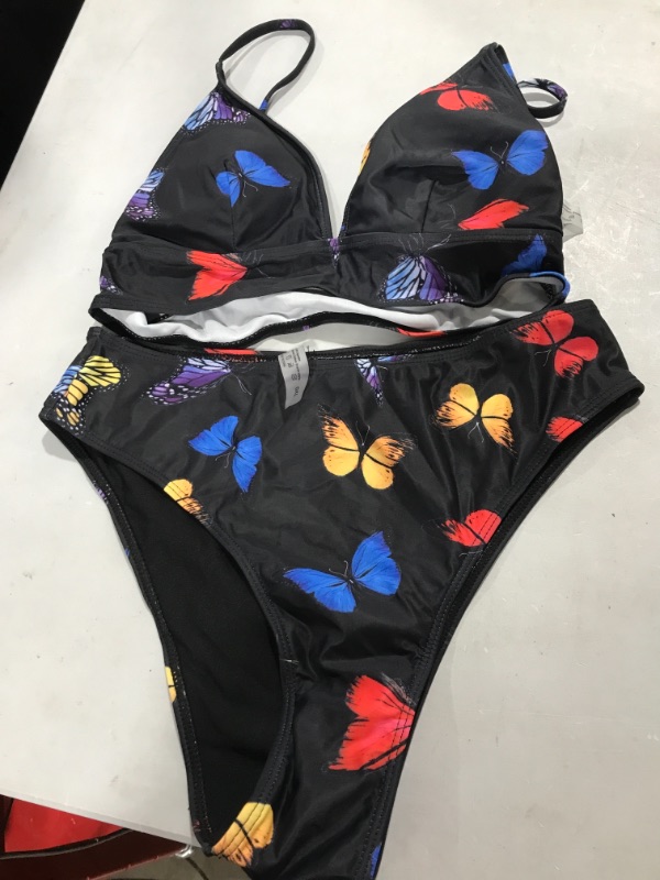 Photo 1 of 2XL 2 piece bathing suit butterfly design 