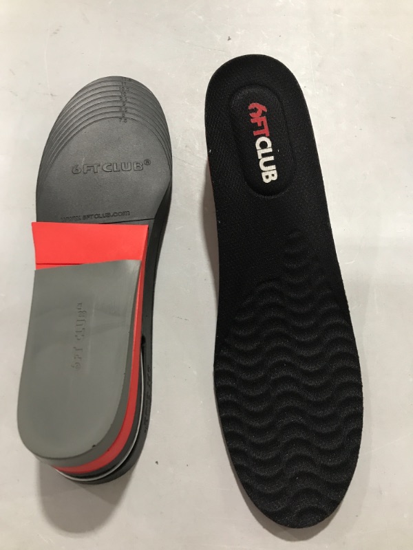 Photo 1 of 6FT Original Invisible Height Increase Insole 3 Layers (2.35”+) Discreet Elevation Footwear Air Cushion Elevator Shoe Lifts Heel Inserts for Hi-Tops (US 7.5-11.5)
