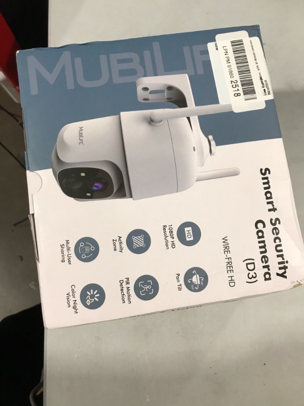 Photo 2 of 2K Wireless Security Camera, MUBILIFE 360° Pan Tilt Outdoor Cameras for Home Security, Battery Powered, IP66 Waterproof, AI Motion Detection, Color Night Vision, Siren & Spotlight, 2.4G WiFi
