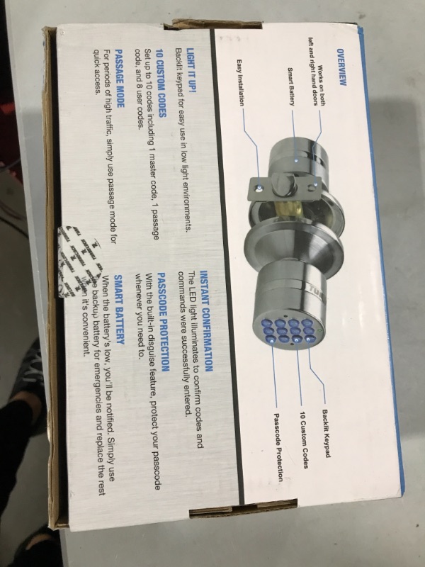 Photo 1 of Advanced Security TurboLock Keypad Keyless Smart Lock - with Automatic Locking, Battery Backup & Easy Installation (No Bluetooth, Polished Brass)
