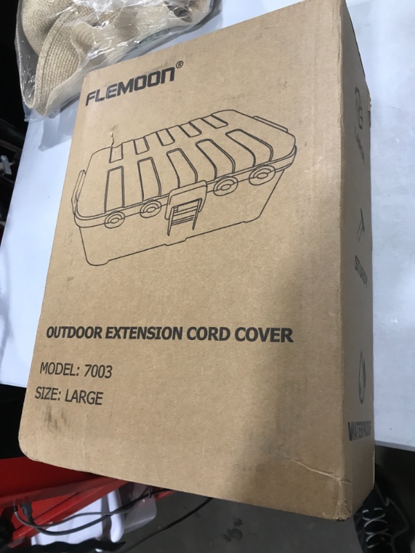 Photo 1 of Flemoon Large Outdoor Electrical Box (12.5 x 8.5 x 5 inch), IP54 Waterproof Outdoor Extension Cord Cover Weatherproof, Protect Outlet, Plug, Socket, Timer,...

