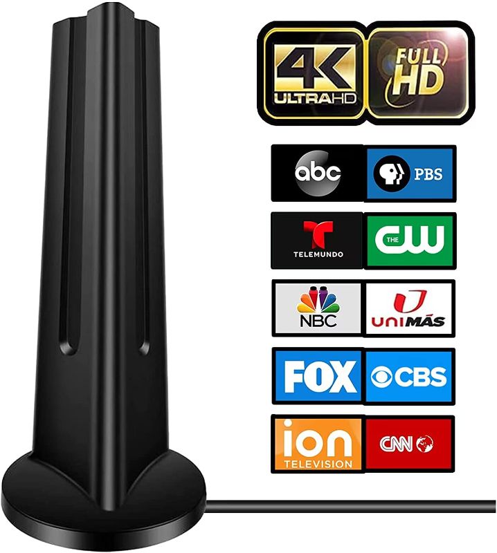 Photo 2 of TV Antenna, Digital HD Portable TV Antenna Indoor, 360° Reception&Strong Magnetic Base Digital Antenna, Long 130+ Miles Range - Support 4K 1080p and All TV's - for Car or Home
