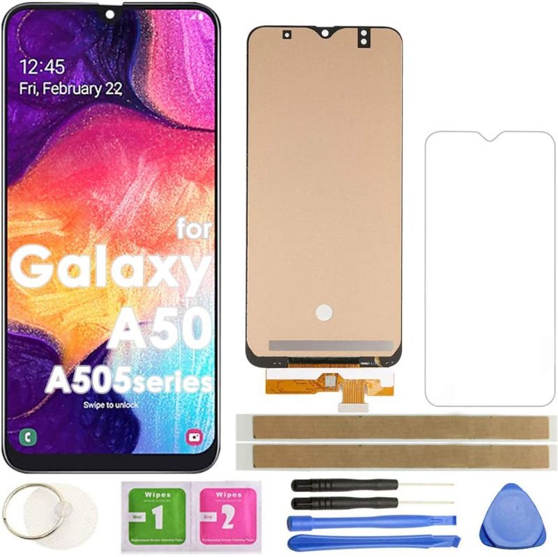 Photo 1 of LCD Screen Replacement Touch Display Digitizer Assembly (Black) for Samsung Galaxy A50 2019 SM-A505 A505G/DS A505FDS|A50S A507 A507F A507FN 6.4"
