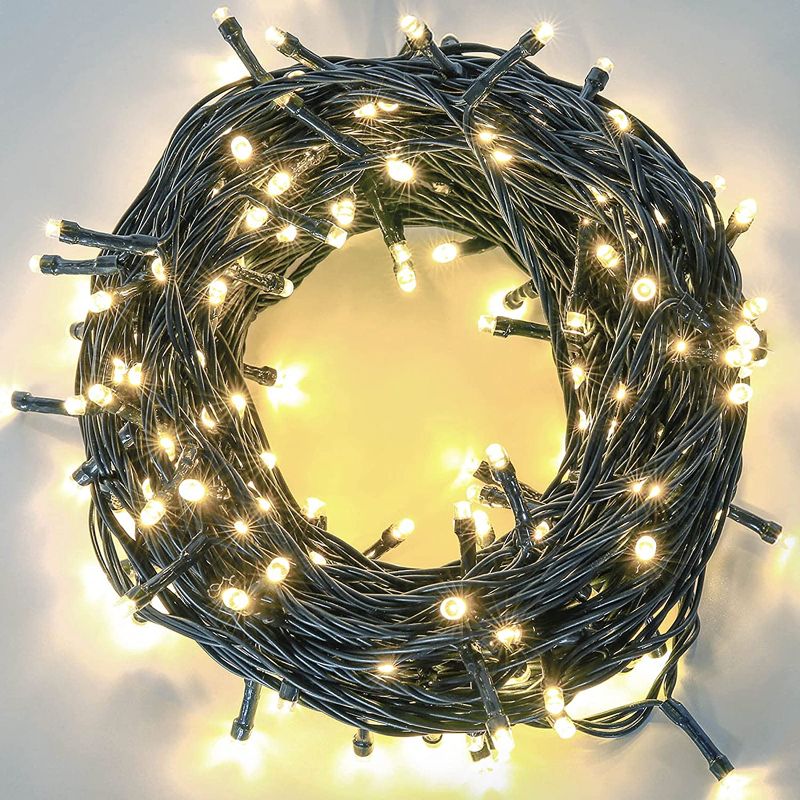 Photo 1 of Super-Long 134FT 360 LED Green Wire Christmas Lights Outdoor/Indoor, 8 Lighting Modes Plug in String Lights for Xmas Tree Christmas Decorations Holiday...
