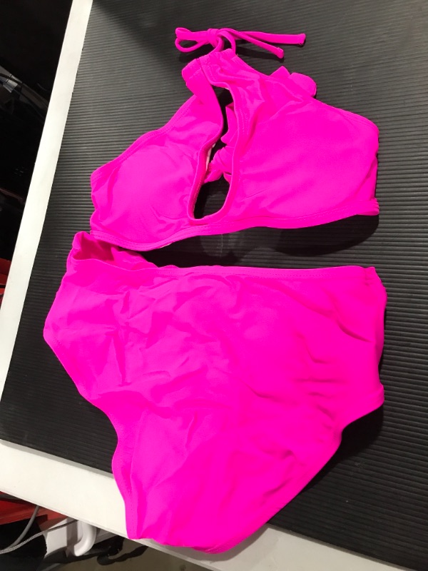 Photo 1 of 2 piece hot pink Size S swim suit 