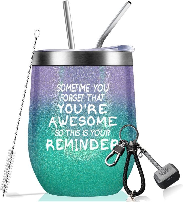 Photo 1 of Best Friends 40th 50th 60th 70th Birthday Gifts for Women,Men,Her,Girlfriend,Female,Nurse,Wife,Thank You Personalized Holiday Gifts, Wine Glasses with Funny Sayings,12Oz Tumbler with Keychain