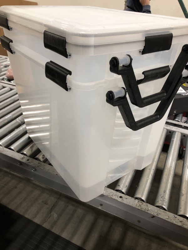Photo 1 of (2 pack) Clear Storage Containers with handles
