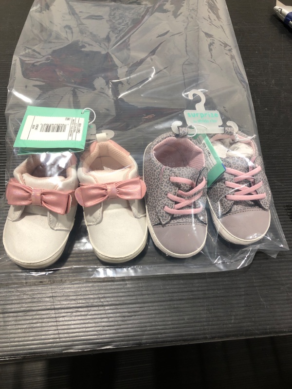 Photo 3 of Baby Girls' Stride Rite Valentine Sneakers - White 6-12M, Baby Girls' Surprize by Stride Rite Booties - 6-12M, MultiColored


