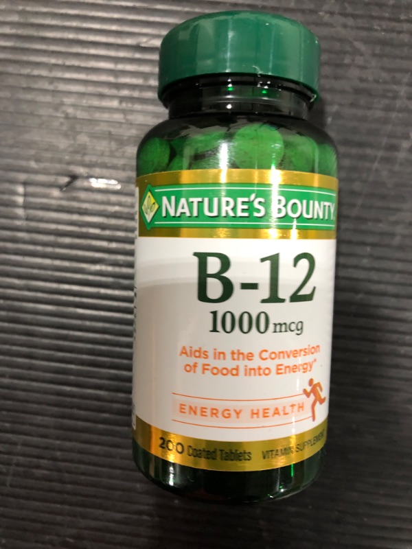Photo 2 of (2 pack) Nature's Bounty Vitamin B12, Supports Energy Metabolism, Tablets, 1000mcg, 200 Ct
