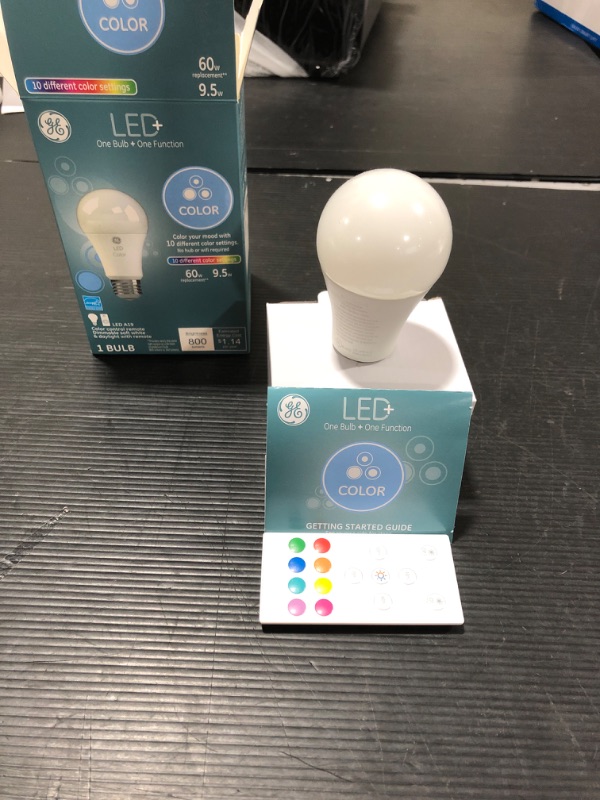 Photo 2 of GE LED+ A21 E26 (Medium) LED Smart Bulb Tunable White/Color Changing 60 W
