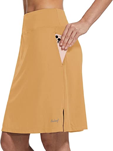 Photo 1 of BALEAF Women's 20" Knee Length Skorts Skirts Athletic Modest Long Golf Casual Skirt Zipper Pocket UV Protection Size M
