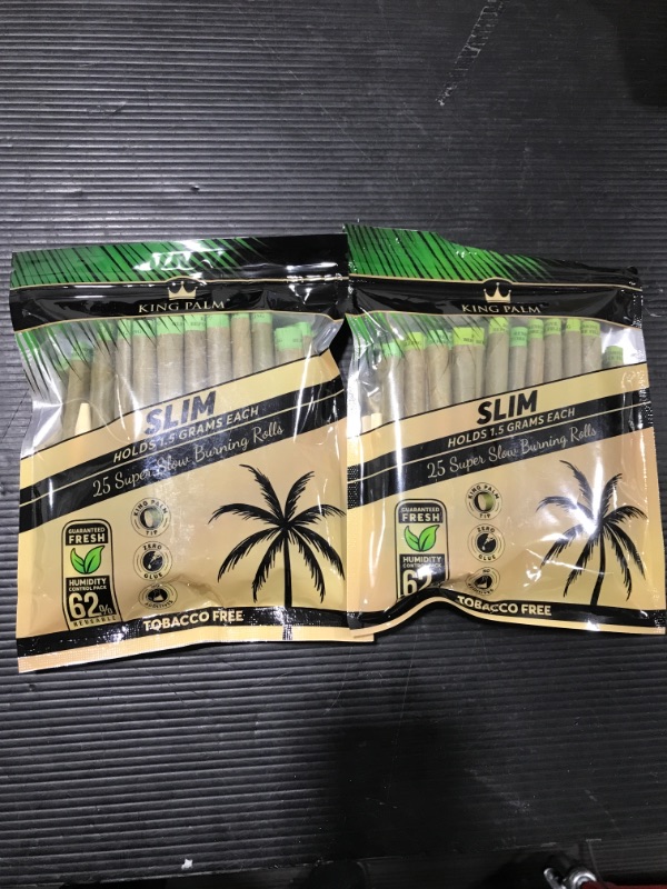 Photo 2 of 25x King Palm Wraps Slim Size 100% Leaf Rolls Bundle of 2 
