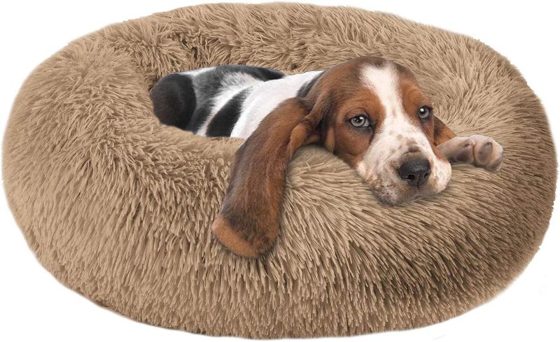 Photo 1 of  Dog Bed, Faux Fur Fluffy Donut