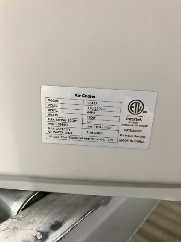 Photo 1 of Air Cooler Model L242J