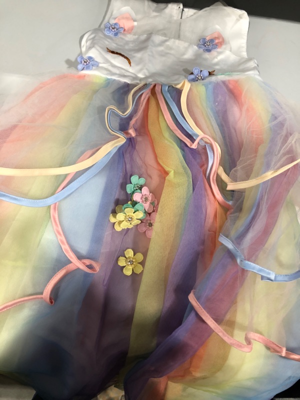 Photo 2 of YOJOJOCO Princess Unicorn Dress Up for Little Girls Birthday Dresses Party Unicorn Costumes Halloween
