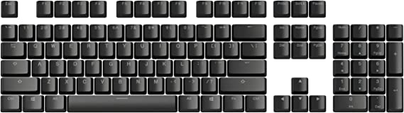 Photo 1 of Glorious 104-Key ABS Doubleshot Mechanical Keyboard Keycaps (Black)
