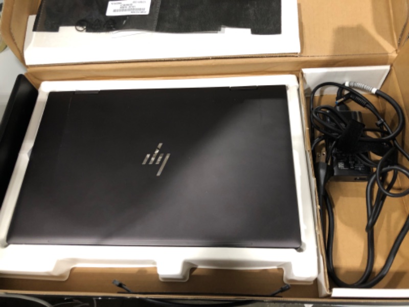 Photo 1 of HP - ENVY x360 2-in-1 15.6" Touch-Screen Laptop - AMD Ryzen 7 - 8GB Memory - 512GB SSD - Nightfall Black **Keyboard lights up to indicate power, but screen won't light. **