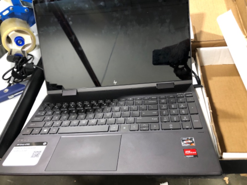 Photo 1 of HP - ENVY x360 2-in-1 15.6" Touch-Screen Laptop - AMD Ryzen 7 - 8GB Memory - 512GB SSD - Nightfall Black **Keyboard lights up to indicate power, but screen won't light. **