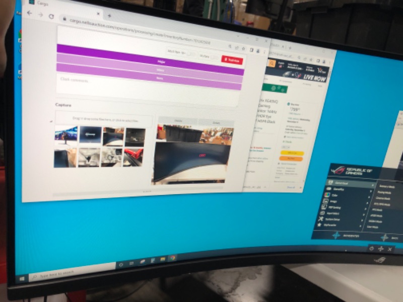 Photo 4 of Asus ROG Strix XG49VQ 49” Curved Gaming FreeSync Monitor 144Hz Dual Full HD HDR Eye Care with DP HDMI Black **refer to description for detailed damaged!**
