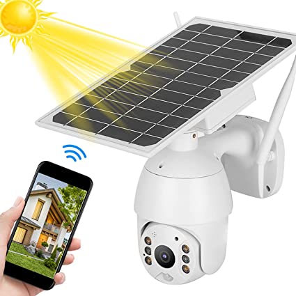 Photo 1 of Solar Security Camera Intelligent Solar Energy 4G Alert PTZ Camera 1080P Infrared Night Vision Wireless Camera Smart Security Camera IP66 Waterproof Outdoor Camera for Home(Amrican frequency band)